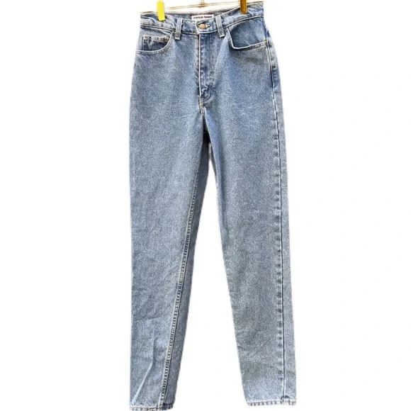 AMERICAN APPAREL HIGH WAISTED LIGHT BLUE DENIM 24” WAIST - Picture 1 of 5